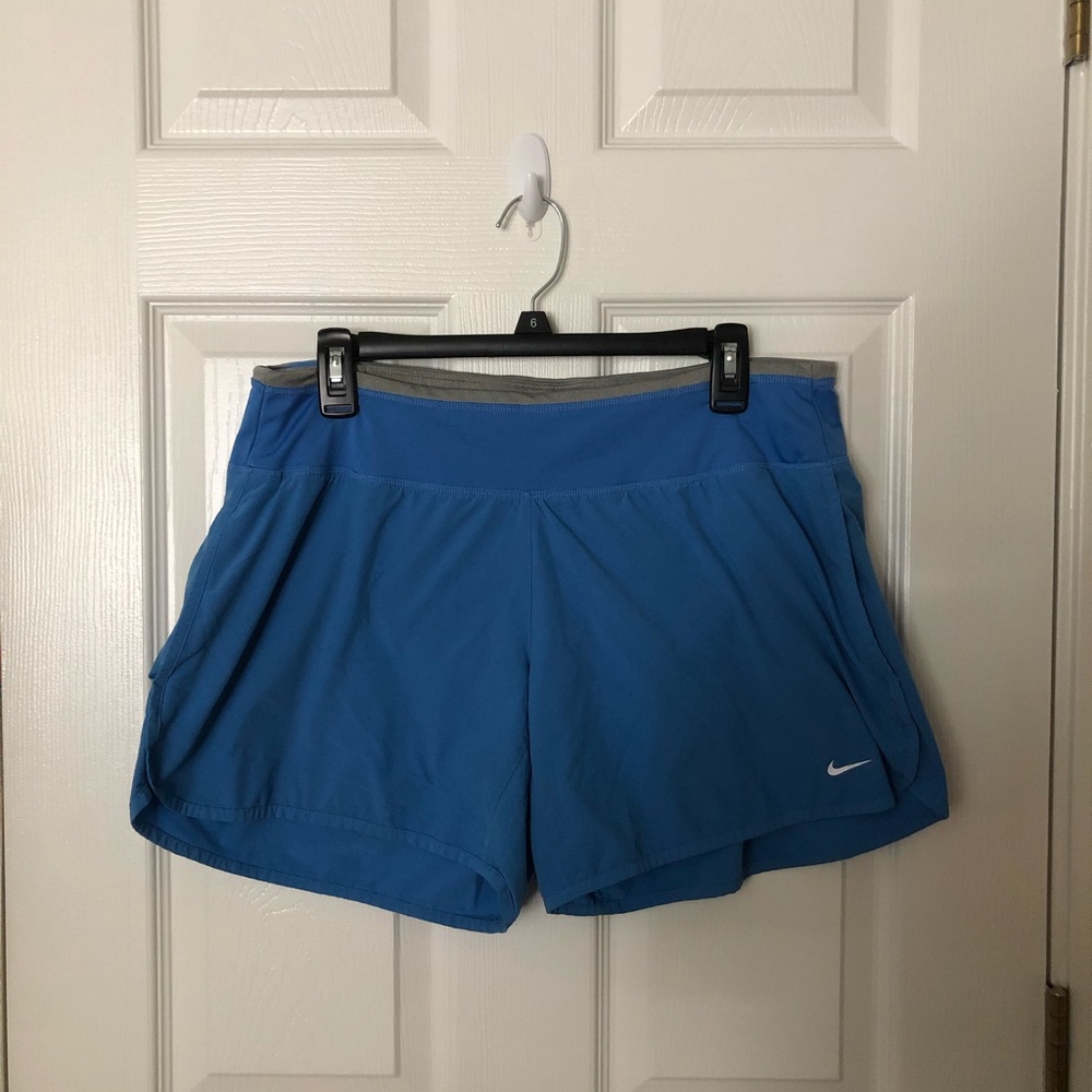 Nike Dri-Fit Running Shorts- Light Blue and Grey